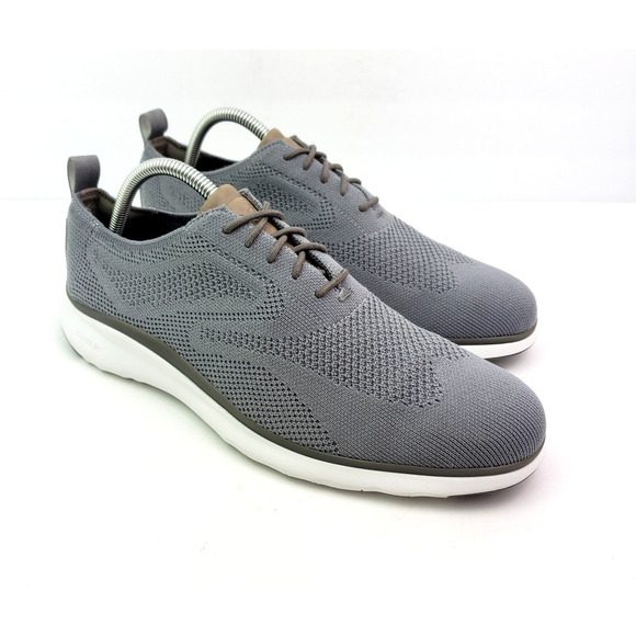Cole Haan 3 Zerogrand Stitchlite Mens Size 9.5 Gray Wingtip Oxford Shoes C30607 - Picture 1 of 12